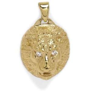 Gioie Mens Pendant in Yellow 18 karat Gold with White Cubic Zirconia 