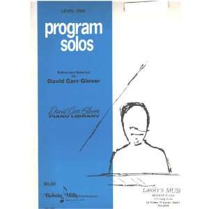 Program Solos, David Carr Clover Piano Library, Level 1 edited and 