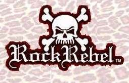 ROCK REBEL Belt Buckle Silver Pistols Gold Caddy Emblem  