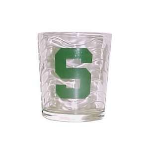 Michigan State Spartans Wave Rock Glass Blk S  Sports 