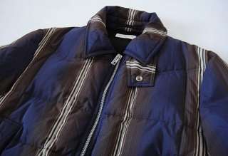   VAN NOTEN Goose Down Puffer Blouson Jacket Large Techno Stripe  