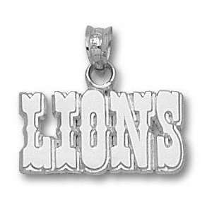 Detroit Lions Solid Sterling Silver LIONS 5/16 Pendant  