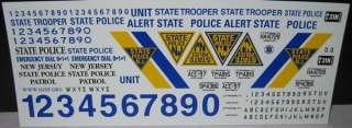 Pursuit 1/24 25 New Jersey State Police Decals  