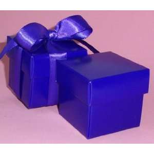  Violet Favor Boxes With Ribbon   Set of 10 Health 