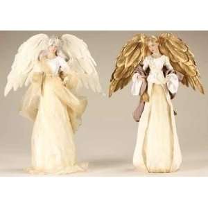   Beauty Ivory and Gold Angel Christmas Tree Topper Decorations 18