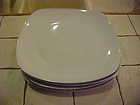 Square Dinner Plate 10 White for Adecco look or Modern, Asian