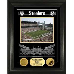 Heinz Field Archival Etched Glass 24kt Gold Coin Photo Mint  