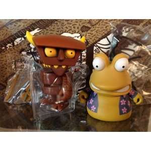  Futurama Kidrobot Robot Devil & Slurms Set 2 New W/Boxes 