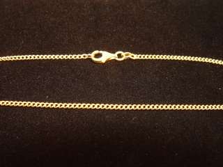 18K Yellow Gold 17.5 Tight Curb Link Chain   6.70 Grams  