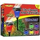 Solar Color Changing Yard Garden Lights Set Of 2, New