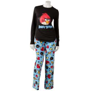 ANGRY BIRDS~ Junior Girls 2 Pc Pajama Set Medium Large NEW  