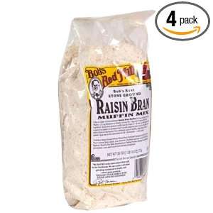 Bobs Red Mill Muffin Mix Raisin Bran, 26 ounces (Pack of4)  