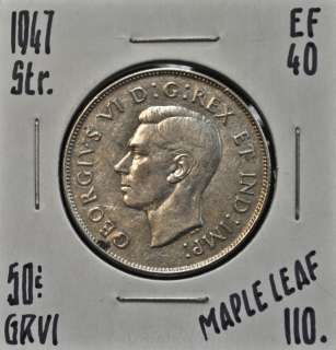 1947 ML Canada 50 cent EF 40  