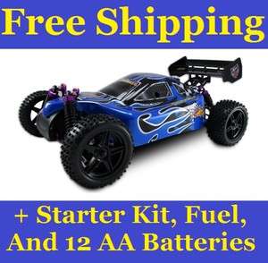 RC Car Redcat Shockwave 1/10 Scale Nitro Buggy + Starter Kit + Fuel 