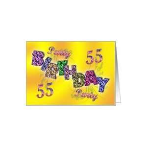  Birthday Party invitation 55 years old Card Toys & Games