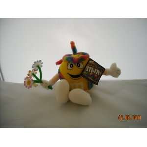  M&Ms Yellow Hippie Small Plush Toy New with Tag 5 1/2 
