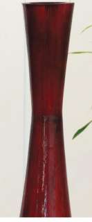 home or office space red bamboo floor vase gooseneck large