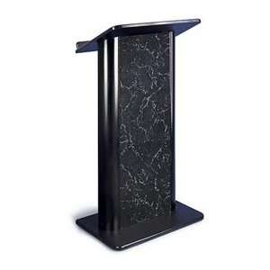  Pyrenees Marble Color Panel Lectern with Black Anodized 