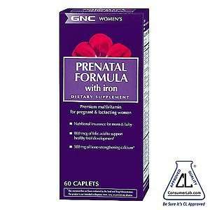  GNC Womens Prenatal Formula with Iron 60 Caplets Health 
