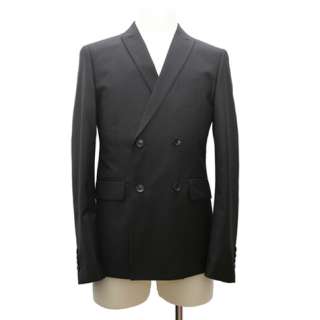 TAILOR MADE 2 BUTTON DOUBLE BREASTED BLACK SUIT USA NEW  