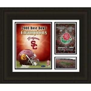 Framed USC Trojans Rose Bowl (2008) Milestones and Memories  