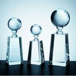    Optical Crystal Elegant World Globe Award   Medium