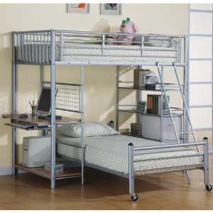 Coaster Bunks Twin Over Twin Bunk Bed with Desk