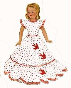 1940s Doll Clothes Pattern for 15 Little Lady Dolls by Effanbee #1015 
