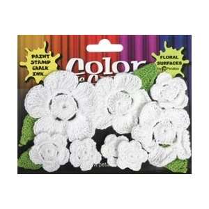   Crazy Crocheted 12/Pkg All White; 3 Items/Order Arts, Crafts & Sewing