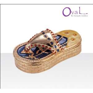  Jewelry Trinket Box with Crystal Flip Flop Design