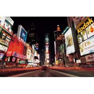  View Of Times Square At Night Wall Mural