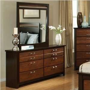    South Beach Dresser in Coffee Wood and Rodeo Cherry