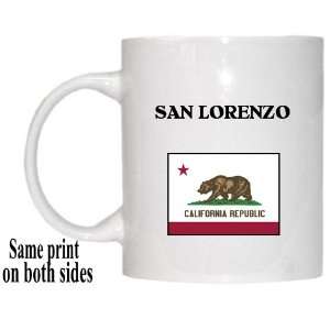    US State Flag   SAN LORENZO, California (CA) Mug 