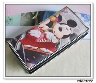 NEW Women Girl Mickey Mouse Long Clutch PU Wallet Purse  