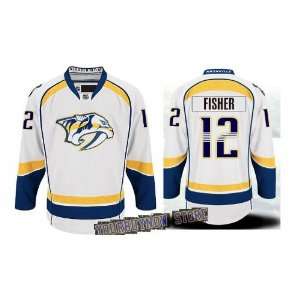 NHL Gear   Mike Fisher #12 Nashville Predators White Jersey Hockey 