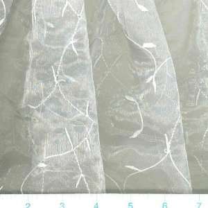   Shimmer Organza Vines White Fabric By The Yard Arts, Crafts & Sewing