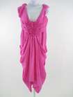 NWT CATHERINE REGEHR Fuchsia Rosette Dress Sz L $1970