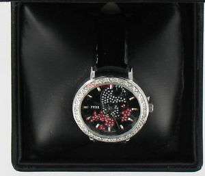 New FYZZ Watch   Skull with Flowers and Heart   Black  