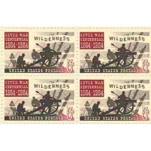 Civil War Battle of the Wilderness Set of 4 x 5 Cent US Postage Stamps 