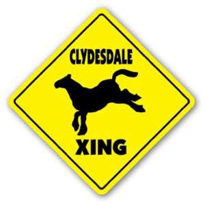  CLYDESDALE CROSSING Sign novelty gift horse Patio, Lawn 