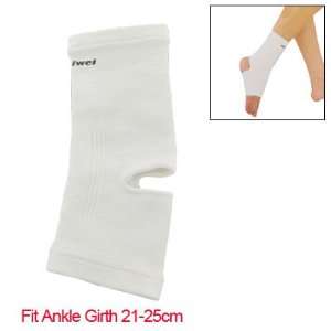  White Elastic Foot Ankle Support Sports Protector M 