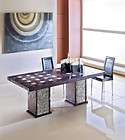 New Contemporary Stone Glass Brezza Dining Table Lavama