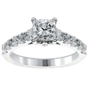   Engagement Ring in Split Prong Platinum Setting   Size 10.5 Jewelry