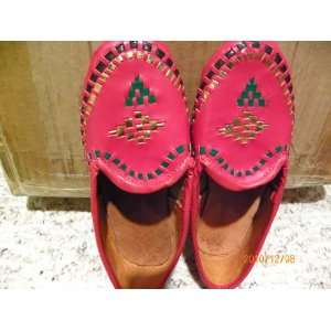  Girls all leather syrian red slipper shoes Everything 