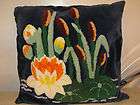 vintage eames era mid century modern retro throw pillow lily pad 70s