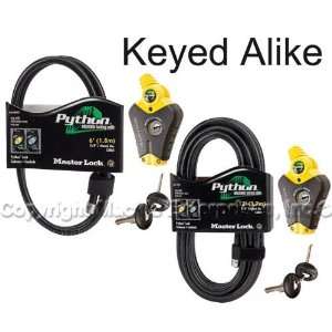  Master Lock   Python Adjustable Cable Locks #8413KA2 6 12 