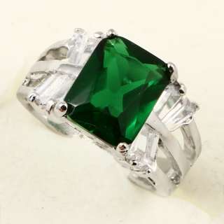 RADIANT PRINCESS GREEN EMERALD *A068* PARTY RING  