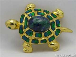 Smithsonian Institution Museum Store TURTLE Brooch Signed SI w 