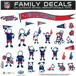  BSS   New England Patriots NFL Family Car Decal Set (Large 