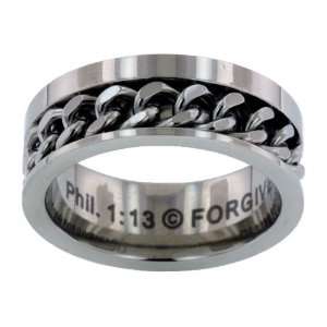    Chain (Phil. 113) Band Stainless Steel Ring size 8 Jewelry
